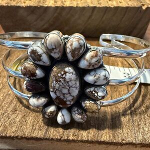 Wild‎ Horse Turquoise Adjustable Sterling Silver Cuff